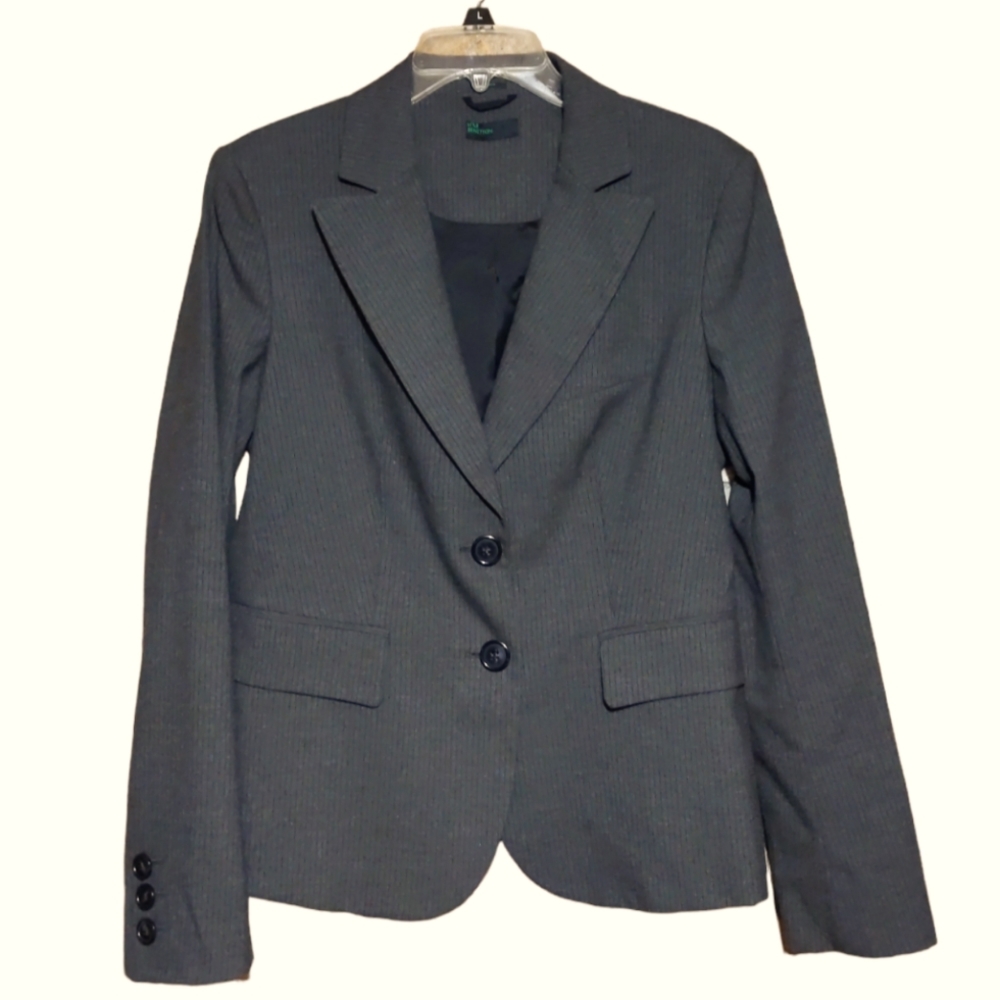 United colors of Benetton gray pinstripe blazer
